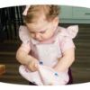 Picture of Tiny Twinkle Mess Proof Baby Bib - Waterproof & Lightweight Baby-Led Weaning Apron | 100% Recycled Polyester, Easy Clean & Machine Washable (Unicorn Confetti, Small 6-24 Months)