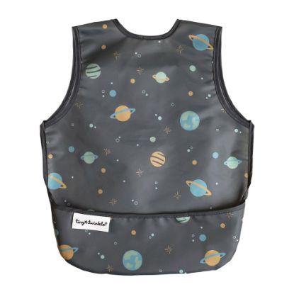 Picture of Tiny Twinkle Mess Proof Baby Bib - Waterproof & Lightweight Baby-Led Weaning Apron | 100% Recycled Polyester, Easy Clean & Machine Washable (Space, Small 6-24 Months)