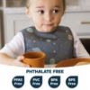 Picture of Tiny Twinkle Mess Proof Baby Bib - Waterproof & Lightweight Baby-Led Weaning Apron | 100% Recycled Polyester, Easy Clean & Machine Washable (Space, Small 6-24 Months)