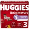 Picture of Huggies Size 3 Diapers, Little Movers Baby Diapers, Size 3 (16-28 lbs), 25 Count