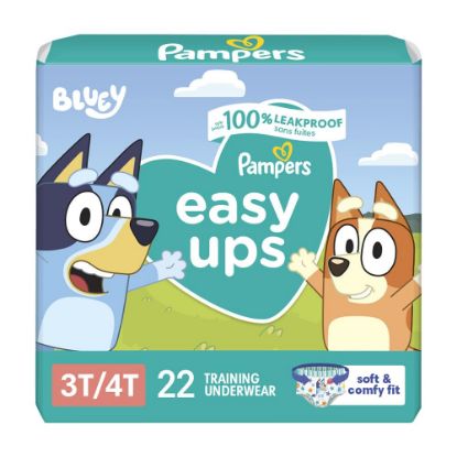 Picture of Pampers Training Pants - Easy Ups Boys & Girls Bluey - Size 3T-4T, 22 Count, Children's Potty Underwear (Packaging May Vary)