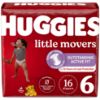 Picture of Huggies Size 6 Diapers, Little Movers Baby Diapers, Size 6 (35+ lbs), 16 Count