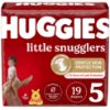 Picture of Huggies Size 5 Diapers, Little Snugglers Baby Diapers, Size 5 (27+ lbs), 19 Count