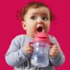 Picture of b.box Sippy Cup with Weighted Straw. Drink from any Angle, Leak Proof, Spill Proof, Easy Grip. BPA Free, Dishwasher Safe. For Babies 6m+ to Toddlers (Sage, 8oz)