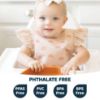 Picture of Tiny Twinkle Mess Proof Baby Bib - Waterproof & Lightweight Baby-Led Weaning Apron | 100% Recycled Polyester, Easy Clean & Machine Washable (Boho Rainbow, Small 6-24 Months)