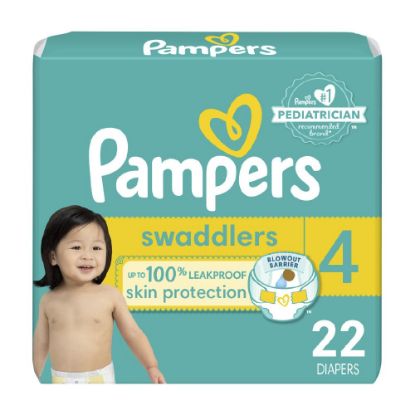 Picture of Pampers Baby Diapers - Swaddlers - Size 4, 22 Count, Ultra Absorbent Disposable Infant Diaper