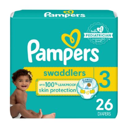 Picture of Pampers Baby Diapers - Swaddlers - Size 3, 26 Count, Ultra Absorbent Disposable Infant Diaper
