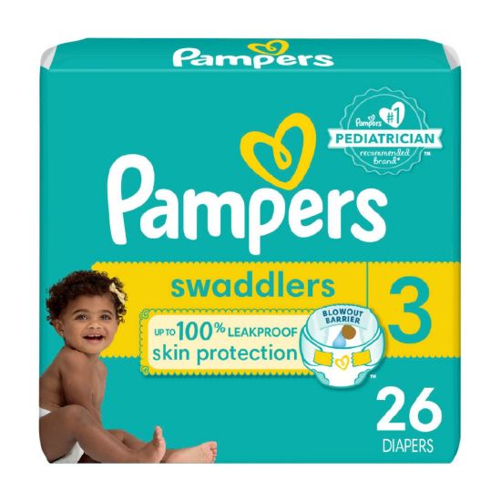 Picture of Pampers Baby Diapers - Swaddlers - Size 3, 26 Count, Ultra Absorbent Disposable Infant Diaper