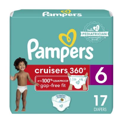 Picture of Pampers Diapers - Cruisers 360 - Size 6, 17 Count, Babyproof up to 100% Leakproof Pull-On Diaper