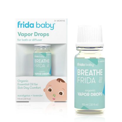 Picture of Frida Baby Breathefrida Vapor Bath Drops, Baby Congestion Relief with Eucalyptus Essential Oil for Humidifier, Aromatherapy Oil Help Baby Breathe Easy