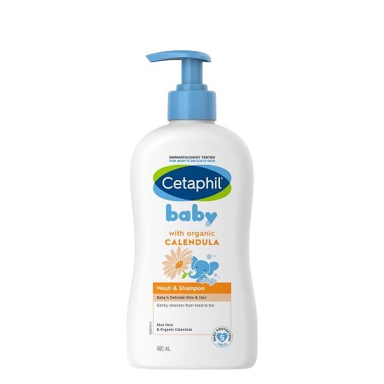 Picture of Cetaphil Baby Wash & Shampoo with Organic Calendula,Tear Free, Paraben, Colorant and Mineral Oil Free, 13.5 Fl. Oz (Packaging May Vary)