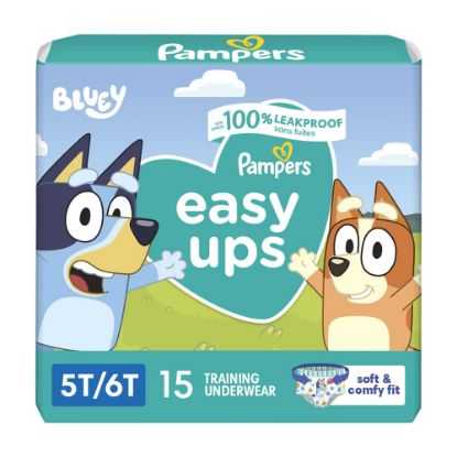 Picture of Pampers Training Pants - Easy Ups Boys & Girls Bluey - Size 5T-6T, 15 Count, Children's Potty Underwear (Packaging May Vary)