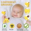Picture of Haili XMGQ Baby Teething Toys, Silicone Baby Teether Freezer BPA Free, Soothe Babies Teething Relief Sore Gums, Banana Finger Toothbrush, Fruit Shape Giraffe Teether Set for Infant Boys and Girls
