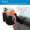 Picture of Accmor Stroller Cup Holder with Phone Holder, Bike Cup Holder, Universal Cup Holder for Uppababy Nuna Doona Strollers, 2-in-1 Cup Phone Holder for Stroller, Bike, Wheelchair, Walker, Scooter