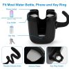 Picture of Accmor Stroller Cup Holder with Phone Holder, Bike Cup Holder, Universal Cup Holder for Uppababy Nuna Doona Strollers, 2-in-1 Cup Phone Holder for Stroller, Bike, Wheelchair, Walker, Scooter