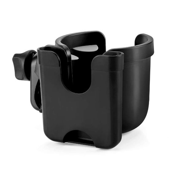 Picture of Accmor Stroller Cup Holder with Phone Holder, Bike Cup Holder, Universal Cup Holder for Uppababy Nuna Doona Strollers, 2-in-1 Cup Phone Holder for Stroller, Bike, Wheelchair, Walker, Scooter