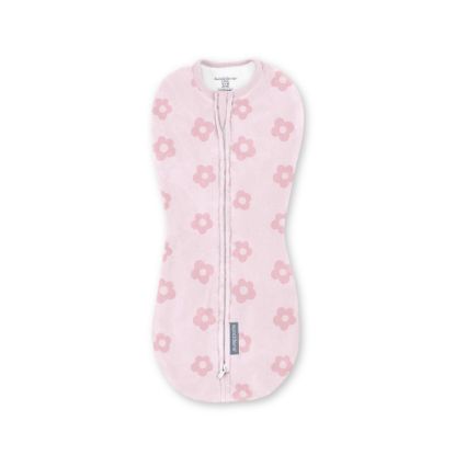 Picture of SwaddleMe by Ingenuity Compression Baby Swaddle Pod, Two-Way Zipper for Easy Diaper Changes, Improves Sleep & Calms Startle Reflex, 0-2 Months, 1.0 TOG, 1-Pack - Flower Confetti