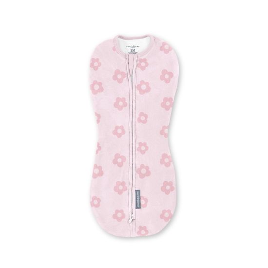 Picture of SwaddleMe by Ingenuity Compression Baby Swaddle Pod, Two-Way Zipper for Easy Diaper Changes, Improves Sleep & Calms Startle Reflex, 0-2 Months, 1.0 TOG, 1-Pack - Flower Confetti