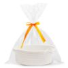 Picture of Pro Goleem Small Woven Basket with Gift Bags and Ribbons Durable Baskets for Mother's Day Gifts Empty Small Rope Basket for Storage 12"X 8" X 5" Baby Toy Baskets with Handles, White
