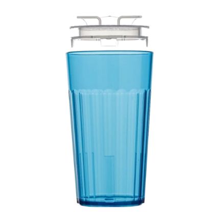 Picture of Reflo Smart Cup (Blue 1-Pack) Open Training Cup, Toddler Cup, No Suction 6oz, 360 Control-Flow, USA MADE Premium High-Impact Plastic