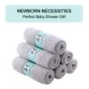Picture of HIPHOP PANDA Baby Washcloths, Rayon Made from Bamboo - 2 Layer Ultra Soft Absorbent Newborn Bath Face Towel - Reusable Baby Wipes for Delicate Skin - Grey, 6 Pack
