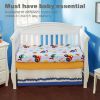 Picture of Everyday Kids 2 Pack Fitted Boys Crib Sheet, 100% Soft Breathable Microfiber Baby Sheet, Fits Standard Size Crib Mattress 28in x 52in, Nursery Sheet - Construction/Gold