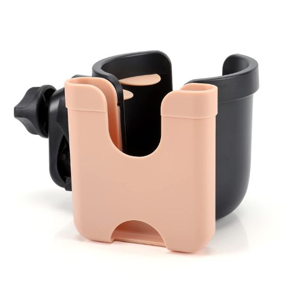 Picture of Accmor Stroller Cup Holder with Phone Holder, Bike Cup Holder, Universal Cup Holder for Uppababy Nuna Doona Strollers, 2-in-1 Cup Phone Holder for Stroller, Bike, Wheelchair, Walker, Scooter