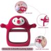 Picture of Smily Mia Smily Mia Penguin Teethers, Silicone TeethingToys for Babies 0-6Months, Baby Teethers for 3-6Months, Hand Teether for Infants, Pacifiers for New Born,Red