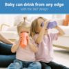 Picture of Dr Brown's Milestones Cheers 360 Training Cup for Toddlers & Babies, Leak-Free Sippy Cup, Purple/Coral, 10oz/300mL, 9m+, 2 Pack