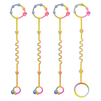 Picture of RTMOK Toy Straps for Baby,Silicone Setpacifier Clip,Applies to Car Seat Toy,Teether Toy,High Chair,Stroller Accessories,Baby Toy Clips,Cribs,Rocking Chair