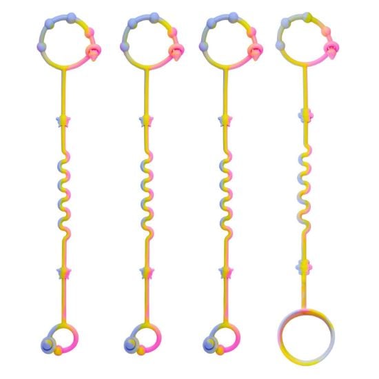 Picture of RTMOK Toy Straps for Baby,Silicone Setpacifier Clip,Applies to Car Seat Toy,Teether Toy,High Chair,Stroller Accessories,Baby Toy Clips,Cribs,Rocking Chair