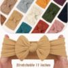 Picture of CÉLLOT Super Stretchy Soft Knot Headbands with Hair Bows Head Wrap Hair Accessories For Newborn Baby Girls Infant Toddlers Kids