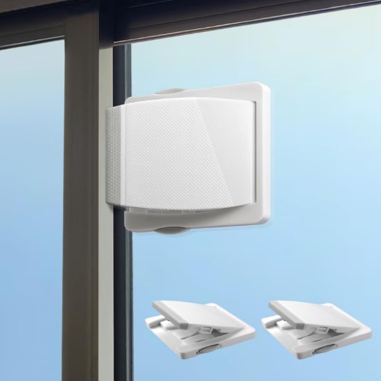 Picture of Sliding Door Lock, 2 Pack Child Safety Sliding Glass Door Lock for Sliding Glass Doors, Sliding Windows, Sliding Closet, etc. Easy to Installation Provides More Security for Your Baby and Pets