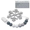 Picture of Pacifier Clip Baby Boys Girls Binky Clips Holder Soothie Paci Clip Silicone Bead Teething Relief Teether Toy Baby Birthday Christmas Set of 2 Pack(Gray, Mossy Green)