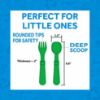 Picture of RE-PLAY Made in USA 8pk Toddler Feeding Utensils Spoon and Fork Set | Made from BPA Free Eco Friendly Recycled Milk Jugs - Virtually Indestructible | Dishwasher Safe | Preschool | Without Case
