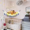 Picture of CERETIA Stuffed Animal Hammock with LED Light, Toy Hammock for Stuffed Animals Storage for Kids Room Decor, Stuffed Animal Hammock Corner, Royal Blue