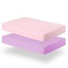 Picture of Biloban Pack and Play Sheets Fitted, 2 Pack Pack and Play Sheet Fits for Graco Pack n Play Mattress, Neutral Playard Sheets for Baby Boys and Girl, Pink & Violet, 38”X 26”