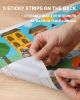 Picture of Disposable Stick-on Placemats 40 Pack for Baby & Kids, Toddler Placemats in Reusable Pouch 12" x 18" (Multicolor Animals Driving Cars)
