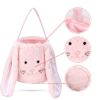 Picture of Plush Easter Bunny Basket, Bunny Easter Buckets with Long Plush Ear, Egg Hunting Easter Gift Bags, Easter Tote Bags for Easter Decorations Candy Gifts…