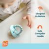 Picture of RaZbaby Chompy Teether - Soft Silicone Teething Toy for Infants & Babies 3M+, Massaging Bristles for Teething Relief, Hands-Free & Easy to Hold, Sensory Development, BPA-Free - Great Gift - Red/Green