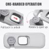 Picture of 5 Pack Child Proof Refrigerator Lock, QYESWHSR Fridge Locks for Kids with Sticky Adhesive Pads, Child Safety Locks for Doors, RV Refrigerator, Oven Lock Child Safety Baby Cabinet Locks - Grey Updated