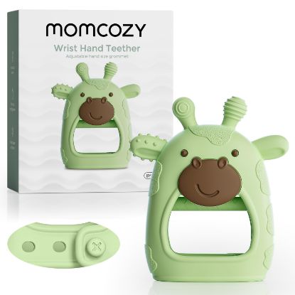 Picture of Momcozy Baby Teether Toys | Baby Teething Toys | Baby Teething Relief | Food Grade Silicone Teether Baby Toys | Baby Teether 0-6 Months | Teething Toy 6-12 Months | Baby Essential | Green