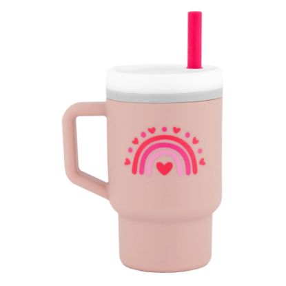 Picture of Infantino My 1st Tumbler Limited Edition Pink Hearts - Adorable Miniature Tumbler with Leak-Resistant Straw and Toddler-Friendly Handle, Encourages Hydration, Easy to Clean, 9 fl. oz, Pink
