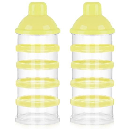 Picture of Accmor Formula Dispenser On The Go, 5 Compartments Stackable Formula Container for Travel, Baby Milk Powder Kids Snack Container, BPA Free