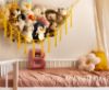 Picture of Stuffed Animal Hammock-Large Stuffed Animal Net For Toys Corner-Hanging Stuff Animal Toy Storage Organizer For Plush Plushie Display Yellow Girl Room Bedroom Boho Nursery Decor Toy Storage