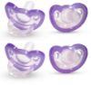 Picture of RaZbaby Jollypop Pacifier for Newborns & Up, USA Made, Natural Shaped Orthodontic Binky, Lovingly Shared in NICUs & Hospitals Worldwide, Medical-Grade 100% BPA-Free - 0-3 Months, 4 Pack - Lavender