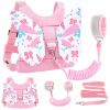 Picture of Accmor Toddler Harness Leash, 3 in 1 Cute Butterfly Kids Leash + Anti Lost Wrist Link for Outdoor Travel, Adorable Child Walking Harness Wristband Assistant Strap Belt Protector for Baby Girls (Pink)