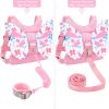 Picture of Accmor Toddler Harness Leash, 3 in 1 Cute Butterfly Kids Leash + Anti Lost Wrist Link for Outdoor Travel, Adorable Child Walking Harness Wristband Assistant Strap Belt Protector for Baby Girls (Pink)
