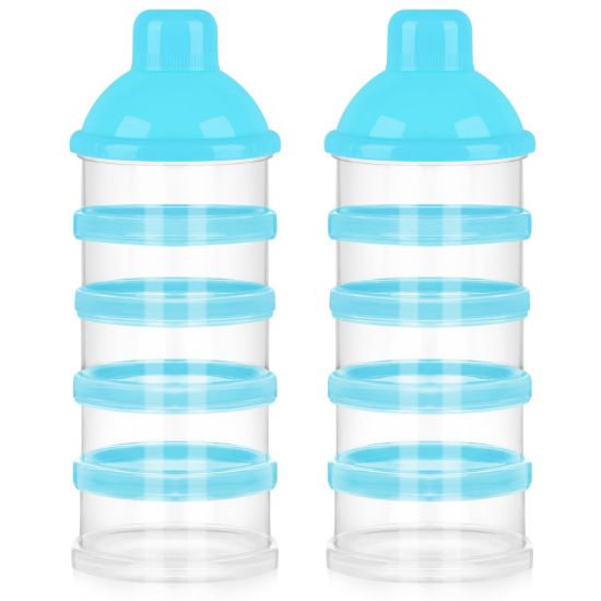 Picture of Accmor Formula Dispenser On The Go, 5 Compartments Stackable Formula Container for Travel, Baby Milk Powder Kids Snack Container, BPA Free