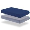 Picture of Biloban Crib Sheets Fitted for Boys, 2 Pack Crib Sheet Fits for Standard Crib Mattress, Neutral Toddler Bed Sheets Girl, Grey & Navy, 52”X 28”